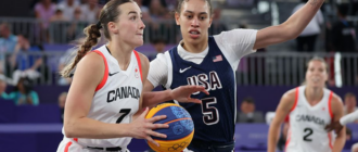 Reprezentacja kobiet USA zdobywa brązowy medal w koszykówce 3×3 na igrzyskach olimpijskich w 2024 r.
